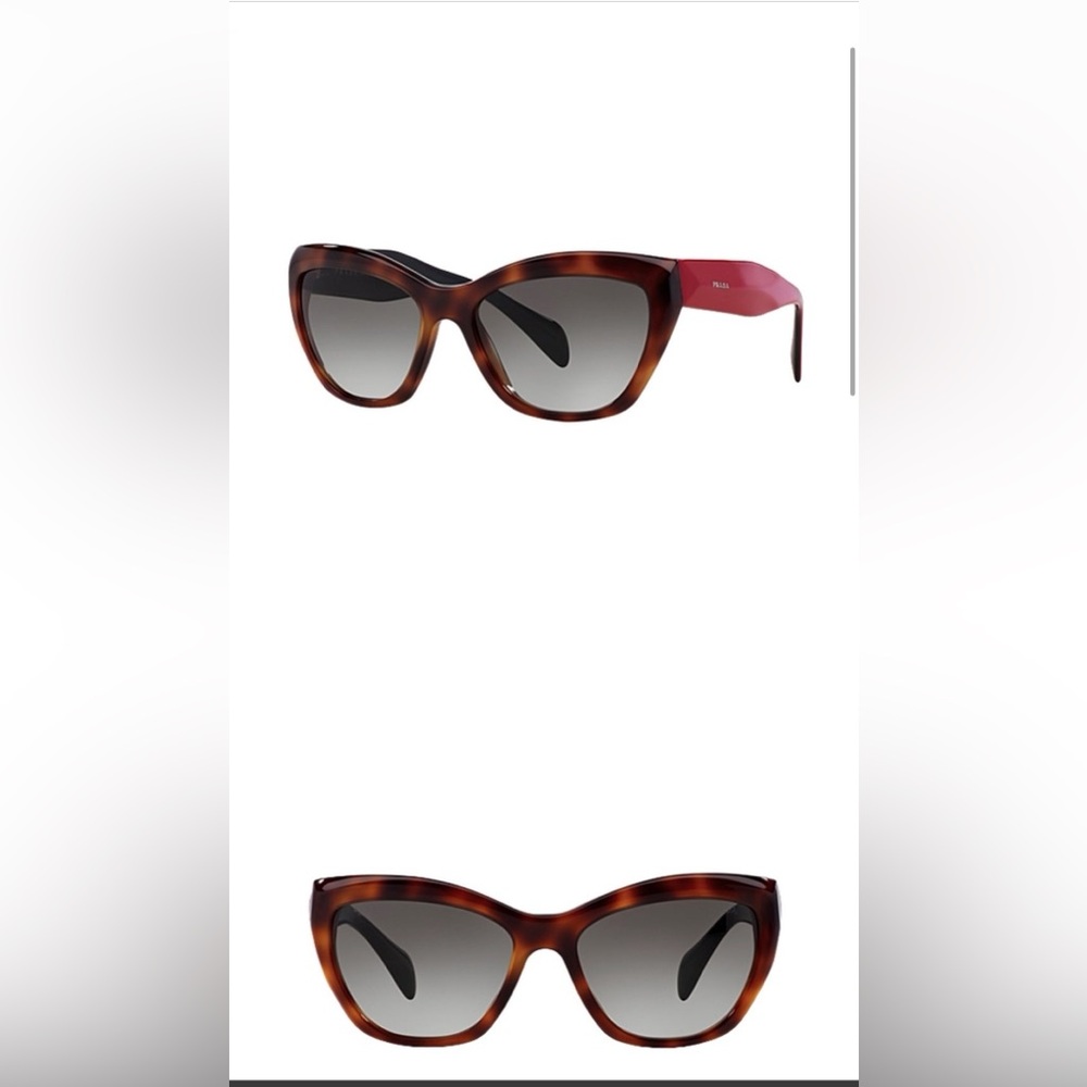 Prada POEME Collection Cateye Tortoise Shell Gradient Lens Sunglasses 02QS - Picture 3 of 7